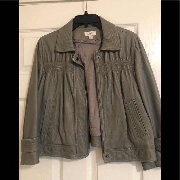 Gray Leather Jacket - Picture 2 of 8